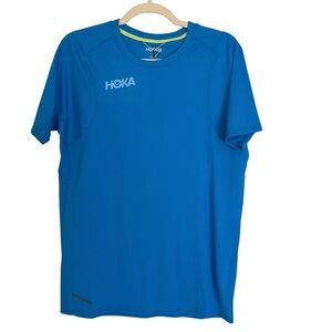 Hoka One One Men’s Glide Short Sleeve Shirt Dive Blue Small NWT Athletic Running